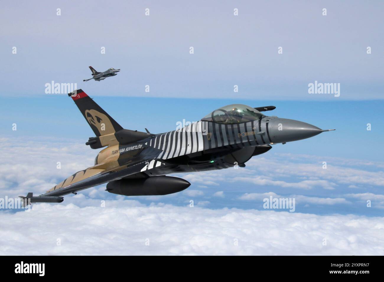 F-16C der türkischen Luftwaffe Solo-Demonstrationsteam. Stockfoto