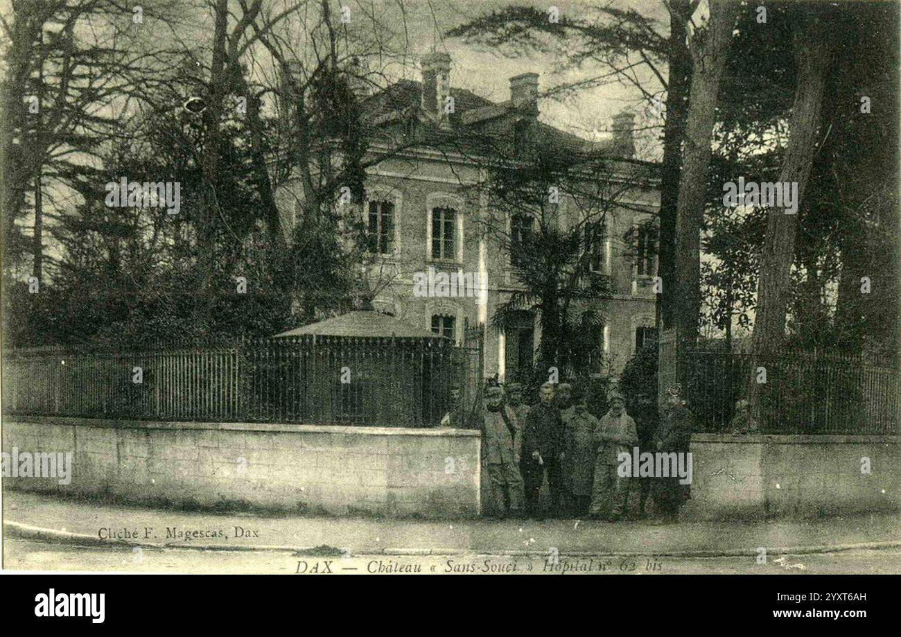 Dax (Landes) - Château « Sans-Souci » Hôpital n° 62 bis. Stockfoto