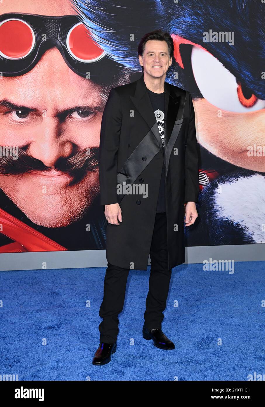 Los Angeles, USA. Dezember 2024. LOS ANGELES, CA. 16. Dezember 2024: Jim Carrey bei der Premiere von Sonic the Hedgehog 3 im TCL Chinese Theatre. Bildnachweis: Paul Smith/Alamy Live News Stockfoto