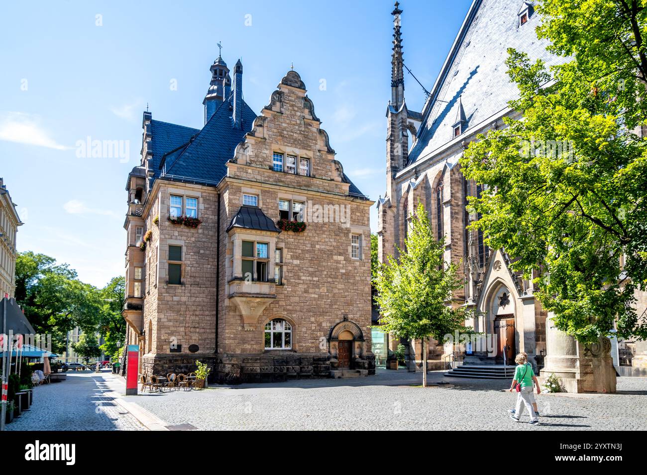 St. Thomas Kirche, Leipzig, Deutschland Stockfoto