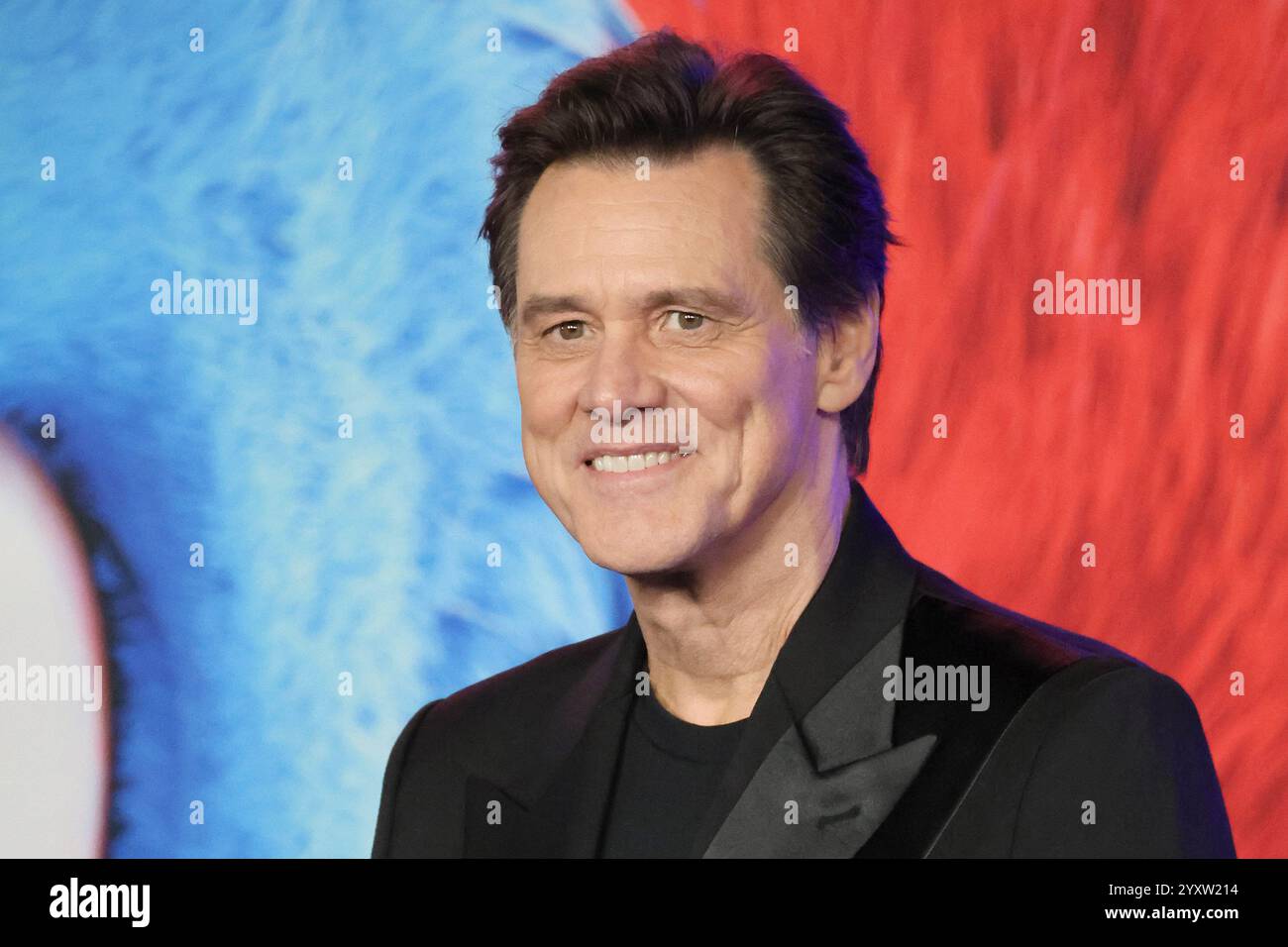 Dezember 2024, Los Angeles, Kalifornien, USA: Jim Carrey bei der Premiere von Paramount's Sonic The Hedgehog 3 im TCL Chinese Theatre IMAX (Credit Image: © Nina Prommer/ZUMA Press Wire) NUR REDAKTIONELLE VERWENDUNG! Nicht für kommerzielle ZWECKE! Stockfoto