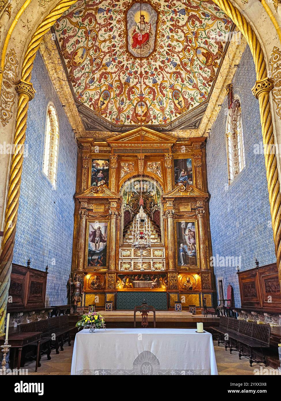 Universitätskathedrale an der Universität Coimbra in Portugal Stockfoto