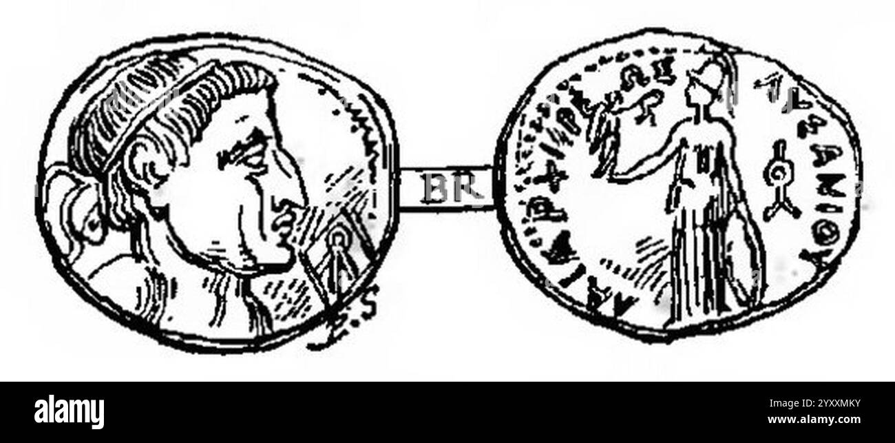 Dictionnaire de la Bible - F. Vigouroux - Tomé I - Monnaie d un Lysanias d'Abilene. Stockfoto