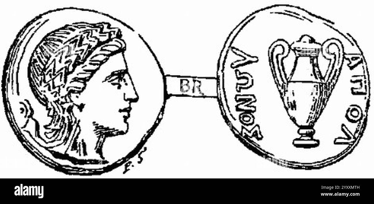 Dictionnaire de la Bible - F. Vigouroux - Tomé I 185 Monnaie Apollonie. Stockfoto