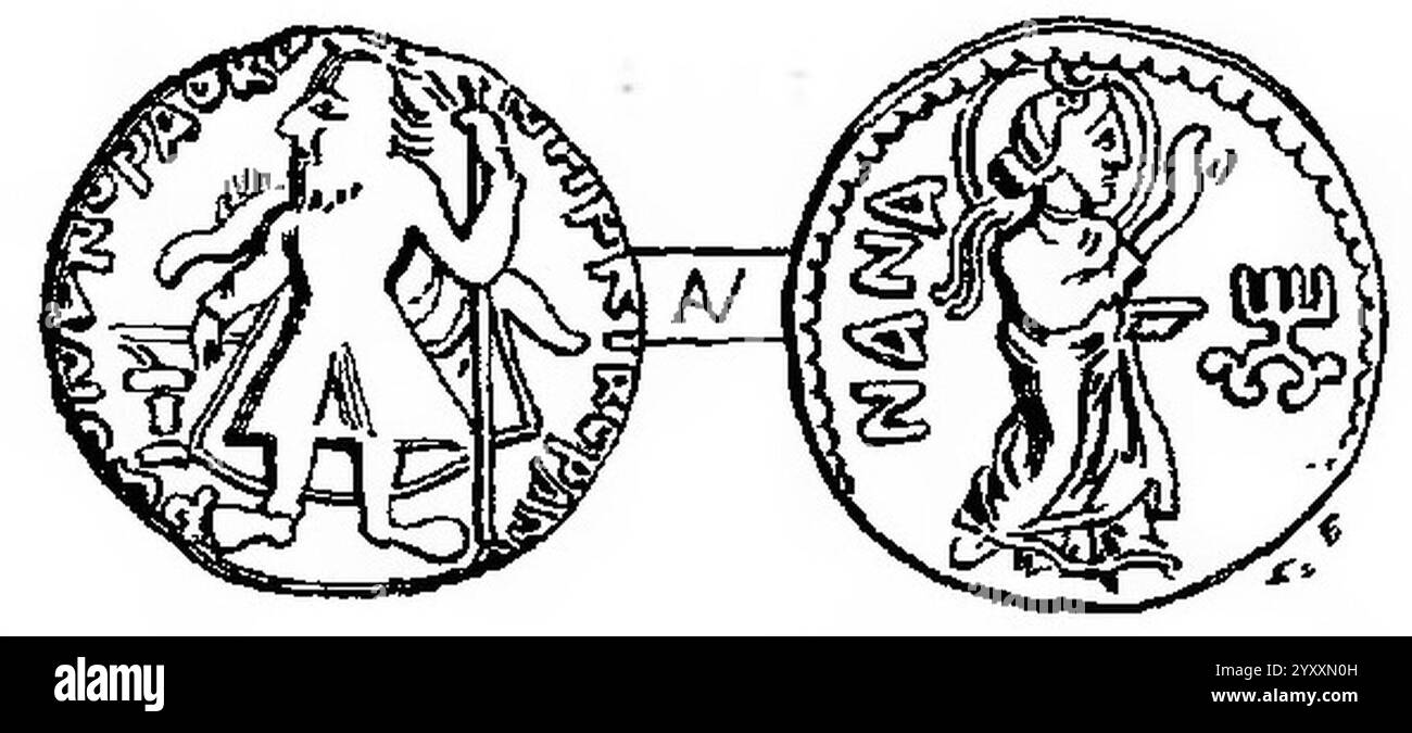 Dictionnaire de la Bible - F. Vigouroux - Tomé IV - Déesse Nanée - monnaie indo-scythe. Stockfoto