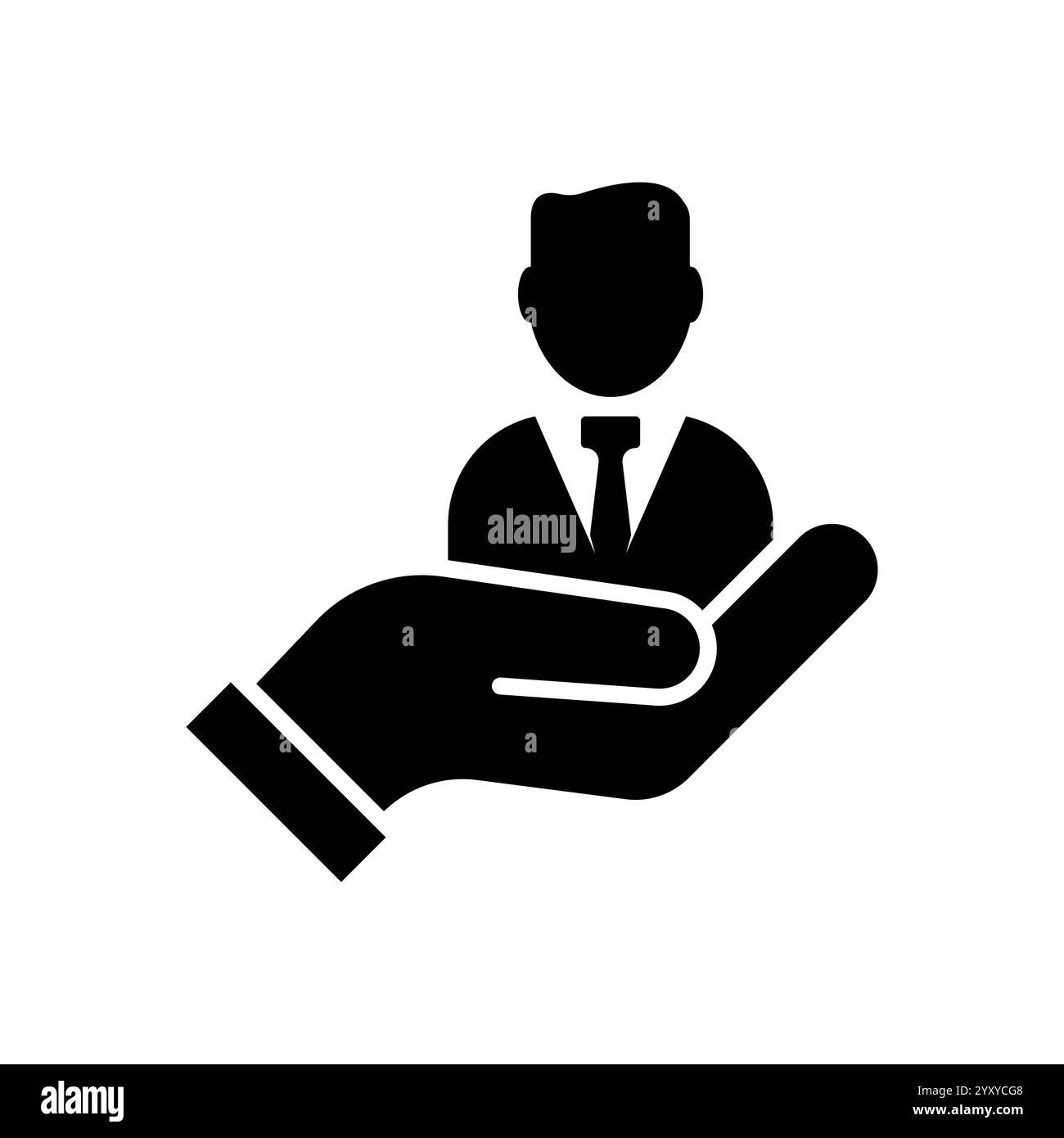 Symbol für Kundenbetreuung. Symbol „Kundenbindung Patientenunterstützung“. Service-Support. Sicherheitspiktogramm. Symbol, Pflege, Kunde, Bindung, Patient, Kunde, h Stock Vektor