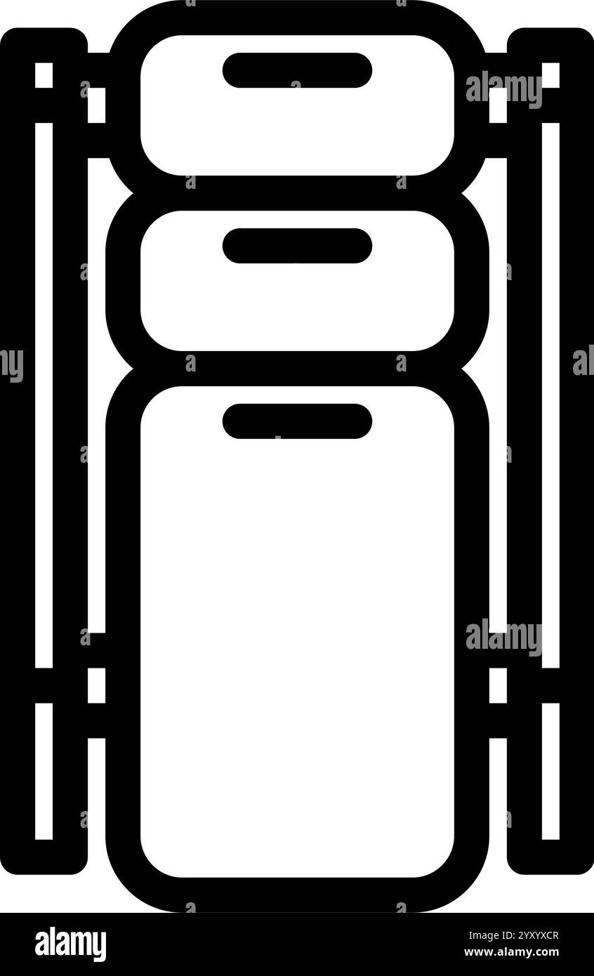 Symbolvektorgrafik für Kriechgang-Autoreparaturwerkzeug Stock Vektor