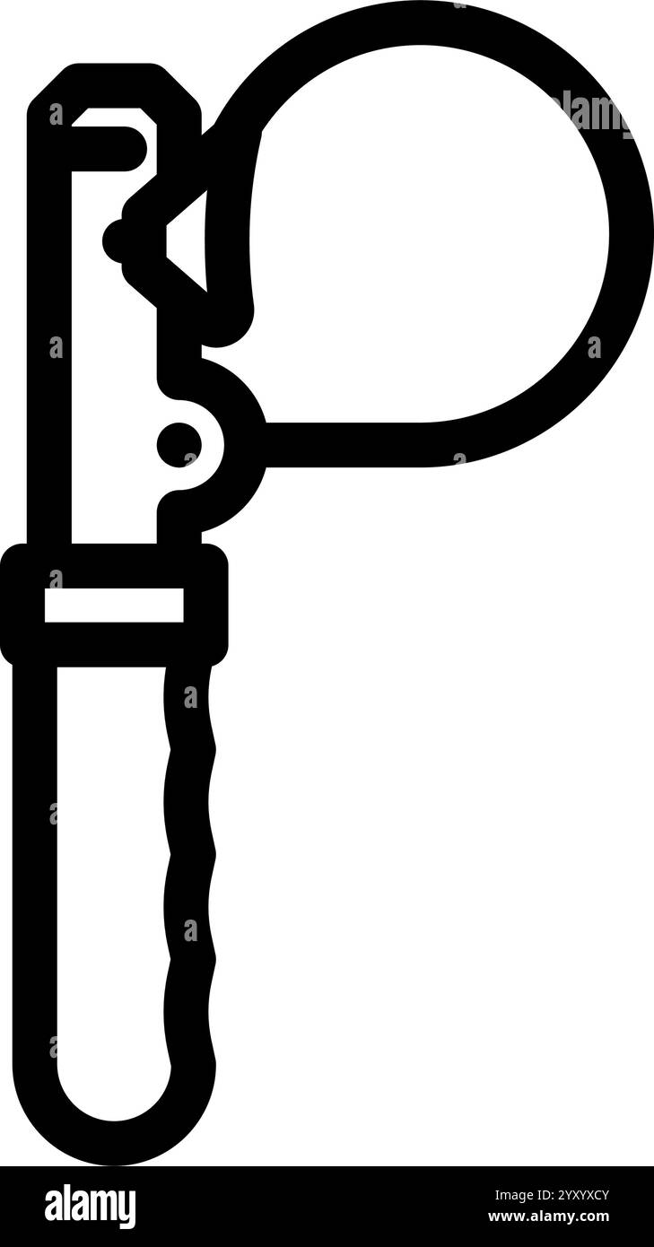 Ölfilterschlüssel, Reparaturlinie, Vektorgrafik Stock Vektor