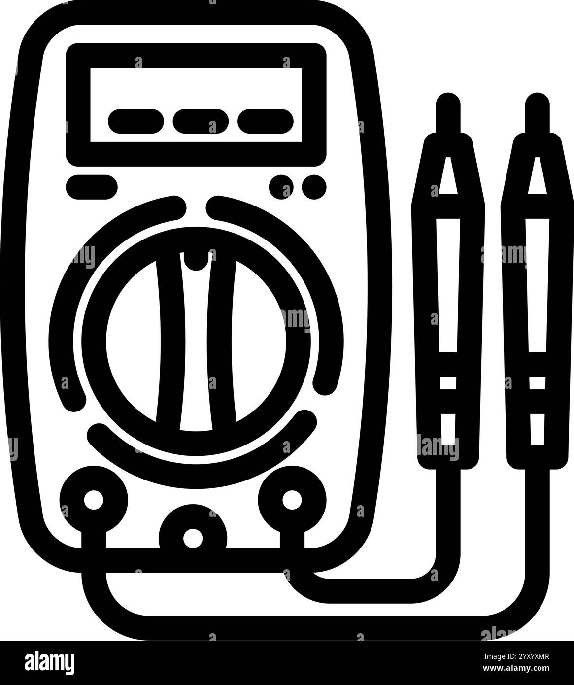 Multimeter Autoreparaturwerkzeug Linie Symbol Vektor Illustration Stock Vektor