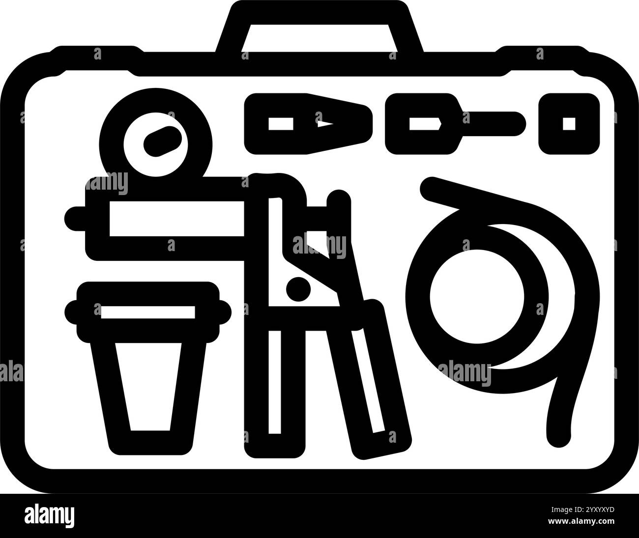 Abbildung des Symbols für das Leitungsentlüftungssatz der Bremse Stock Vektor