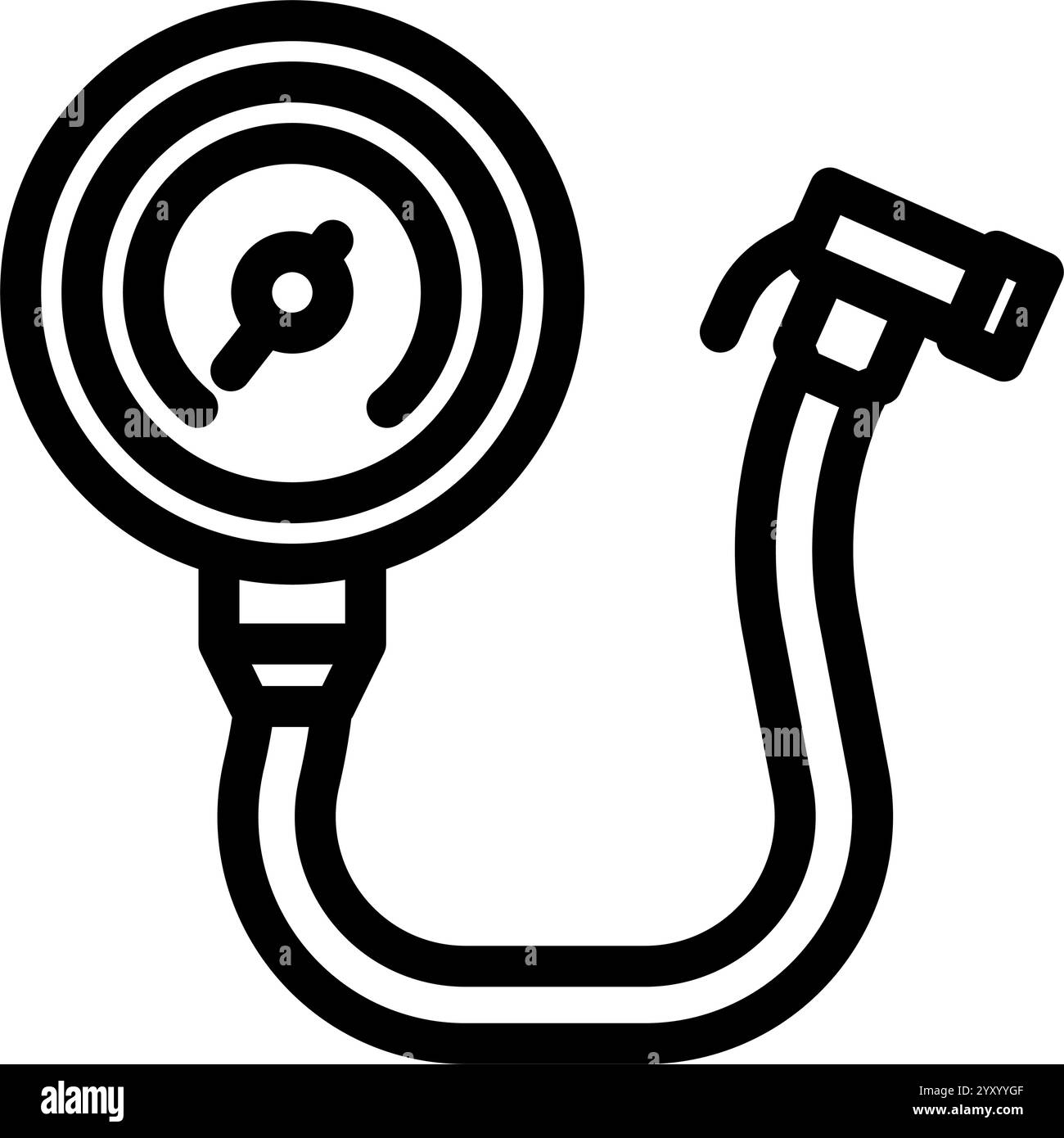 Abbildung des Symbols der Kraftstoffdruckmanometer-Leitung Stock Vektor