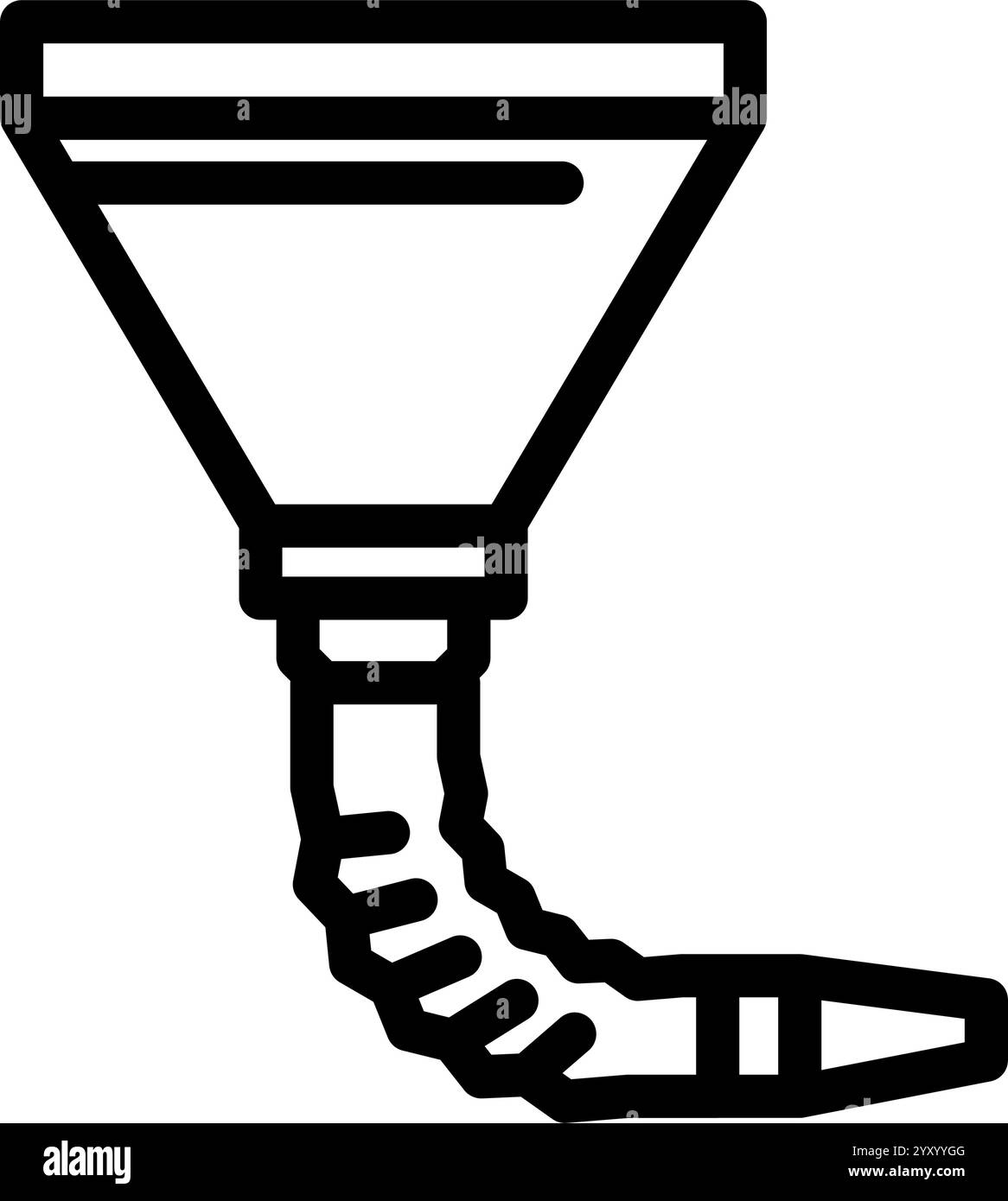 Trichter Autoreparaturwerkzeug Linie Symbol Vektor Illustration Stock Vektor