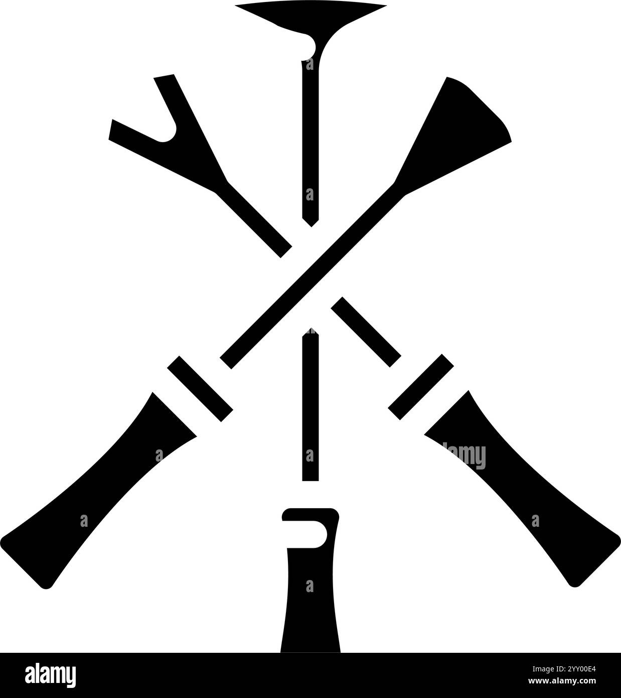 Brechstange Autoreparaturwerkzeug Glyphe Symbol Vektor Illustration Stock Vektor