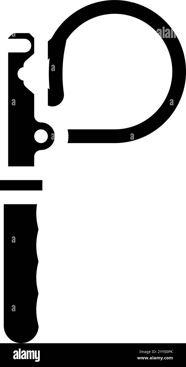 Ölfilterschlüssel Autoreparatur Glyphe Symbol Vektor Illustration Stock Vektor