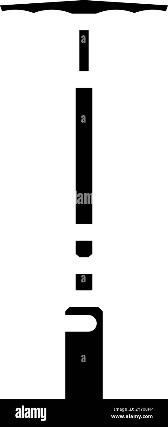 Zündkerzenschlüssel Autoreparatur Glyphe Symbol Vektor Illustration Stock Vektor