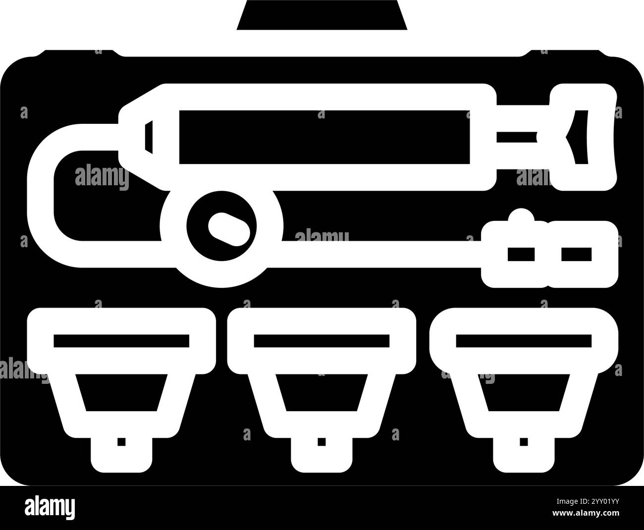 Kühlmitteldruckprüfer Autolyphe-Symbol-Vektorillustration Stock Vektor