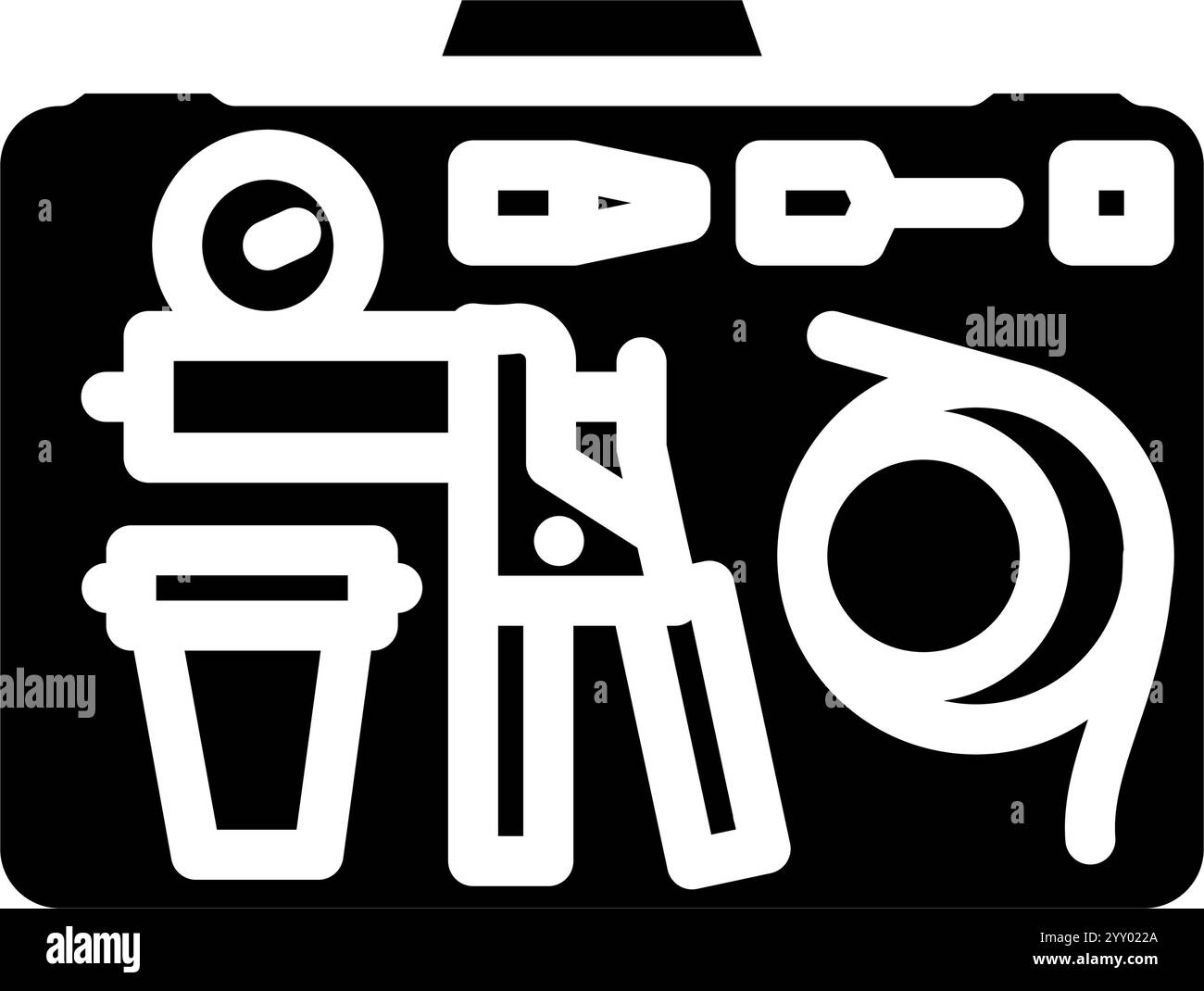 Abbildung des Symbols für das Glyphe-Symbol der Bremsentlüftung Stock Vektor