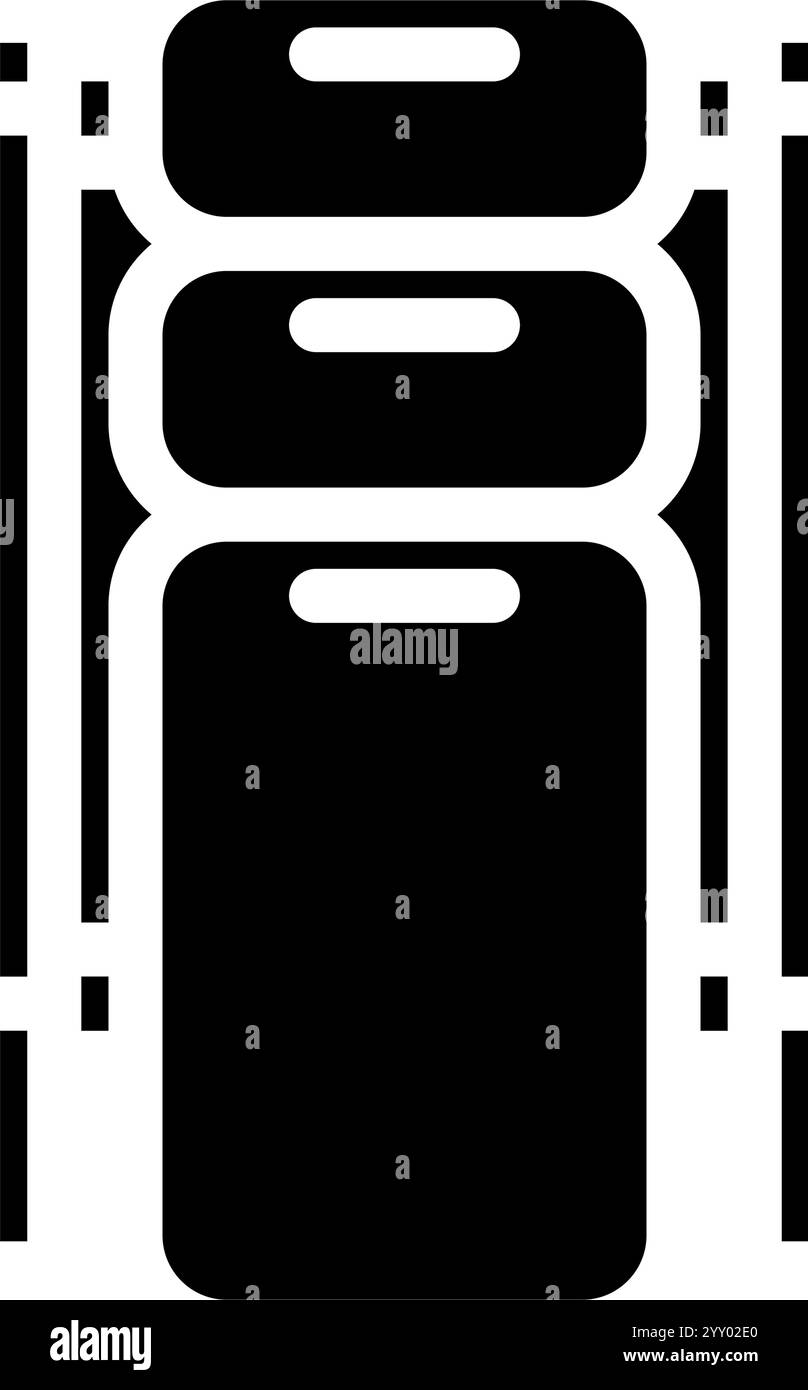 Kriechgang Auto Reparaturwerkzeug Glyphe Symbol Vektor Illustration Stock Vektor