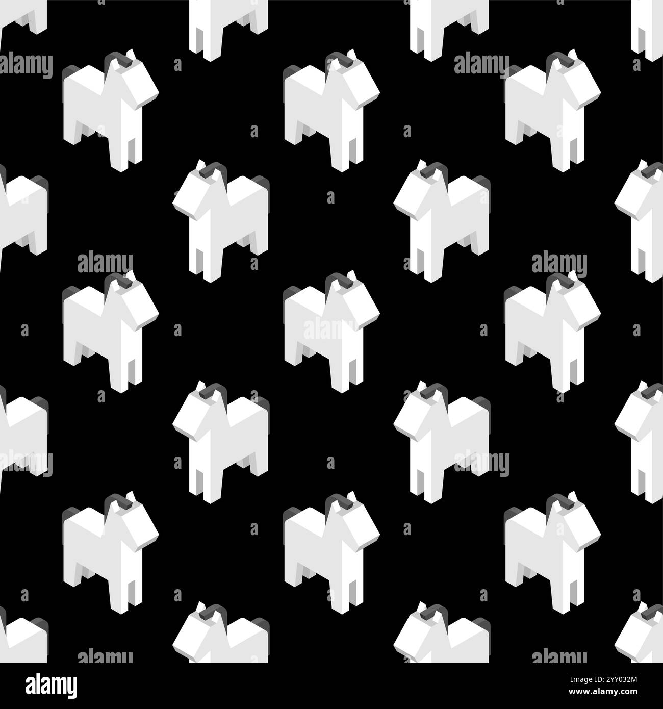 Nahtloses weißes Pferdemuster. Pferdehintergrund Stock Vektor