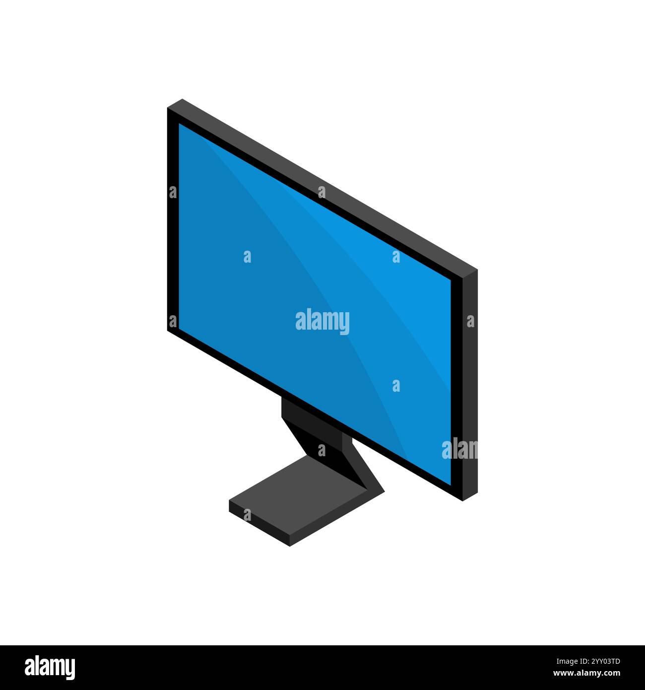 Computermonitor isoliert. Desktop-PC-Bildschirm Stock Vektor