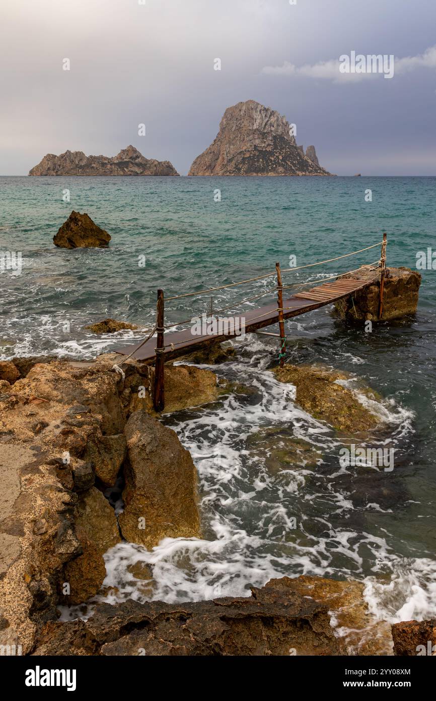 Es Vedra nach Sonnenuntergang, Ibiza Insel Stockfoto
