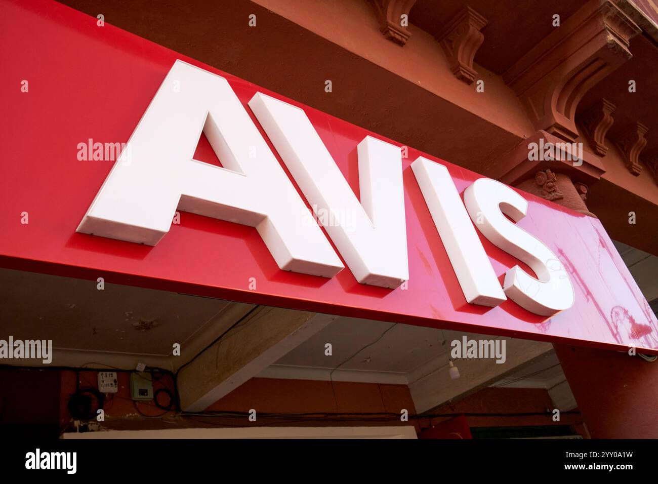 avis Autovermietung Logo marrakesch, marokko Stockfoto