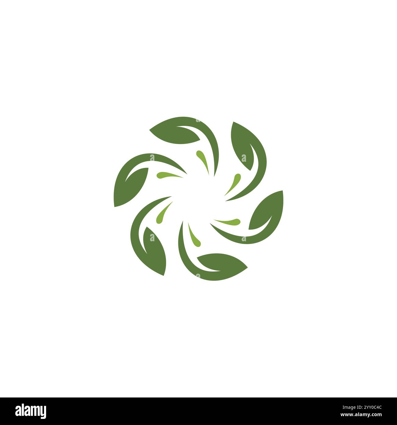 Abstraktes Kreisblatt-Logo-Design. Bio-Symbol Stock Vektor