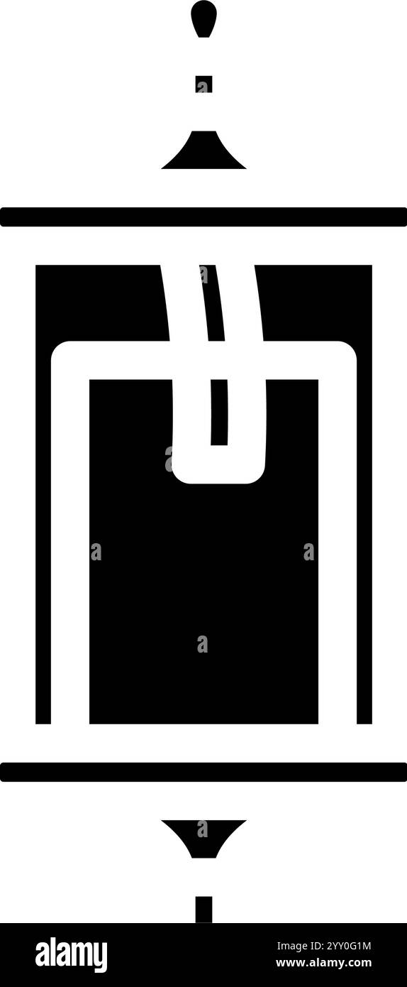 Wasserprobenflasche Welt Ozean Glyphe Icon Vektor Illustration Stock Vektor