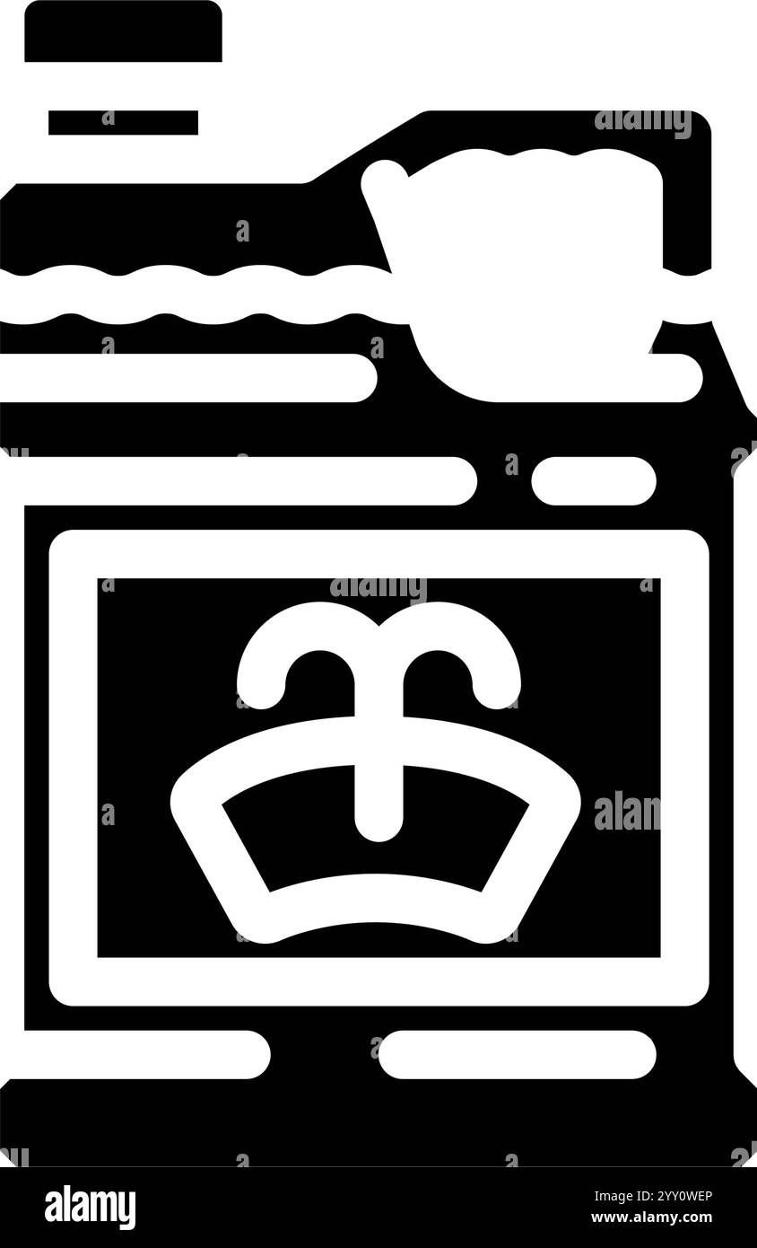 Scheibenwaschflüssigkeit Autopflege Symbolvektor Illustration Stock Vektor