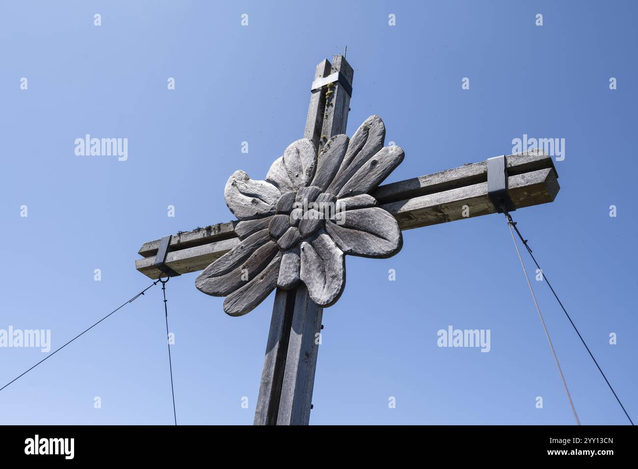 Gipfelkreuz am Hochunnuetz, Brandenberger Alpen, Tirol, Österreich, Europa Stockfoto