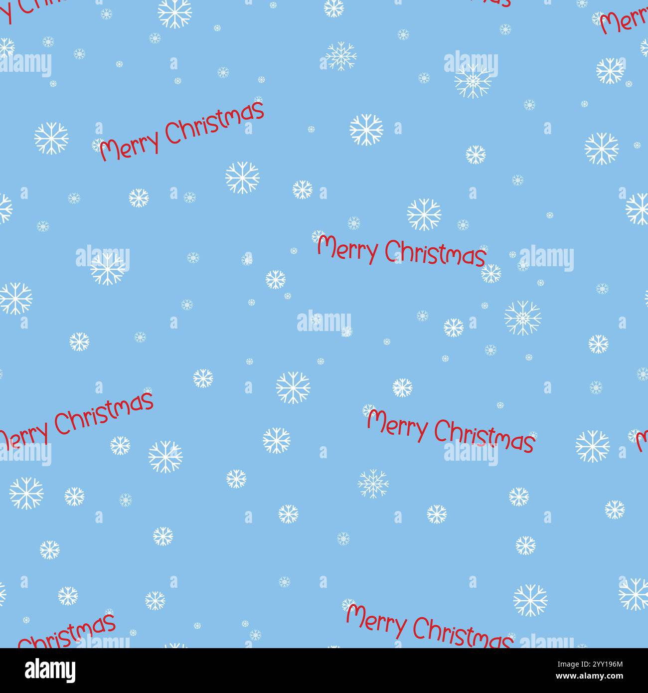 Frohe Weihnachten Text und Schneeflocken Muster Stock Vektor