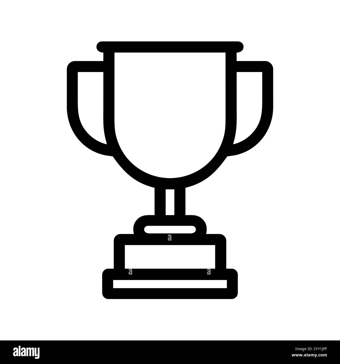 Lineares Symbol für Trophäenbecher. Das Konzept von Sieg, Erfolg und Anerkennung. Vektorabbildung Stock Vektor