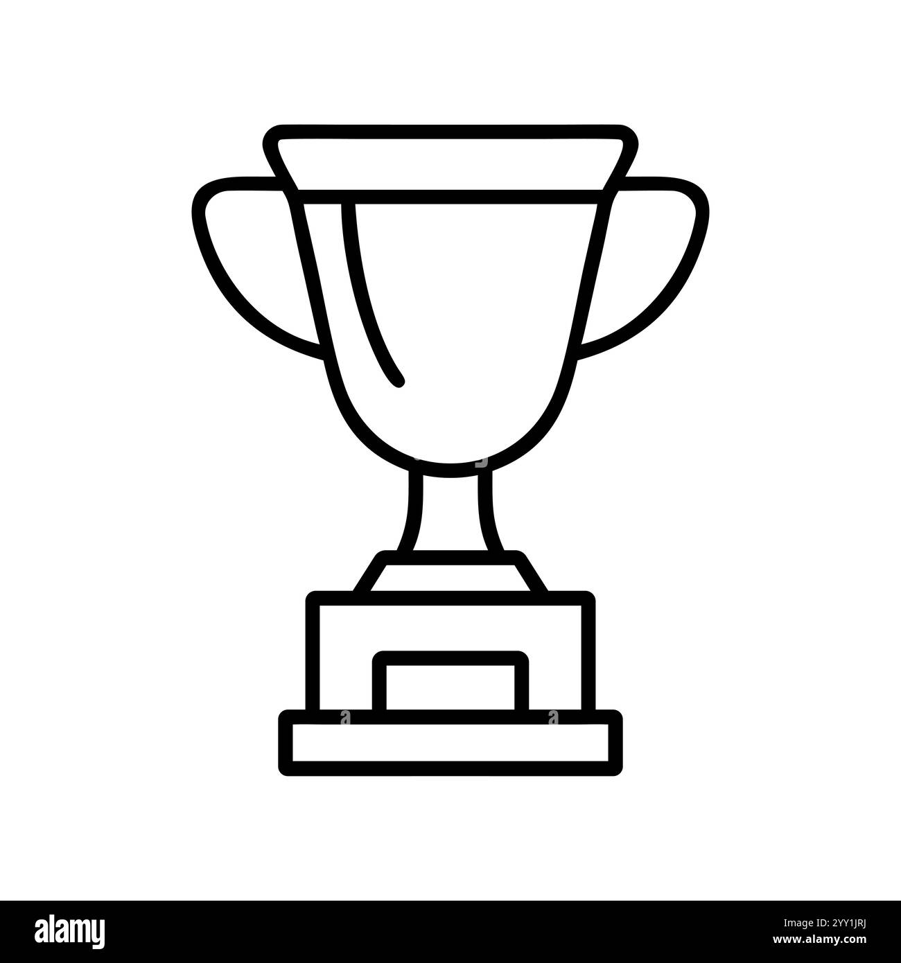 Lineares Symbol für Trophäenbecher. Das Konzept von Sieg, Erfolg und Anerkennung. Vektorabbildung Stock Vektor