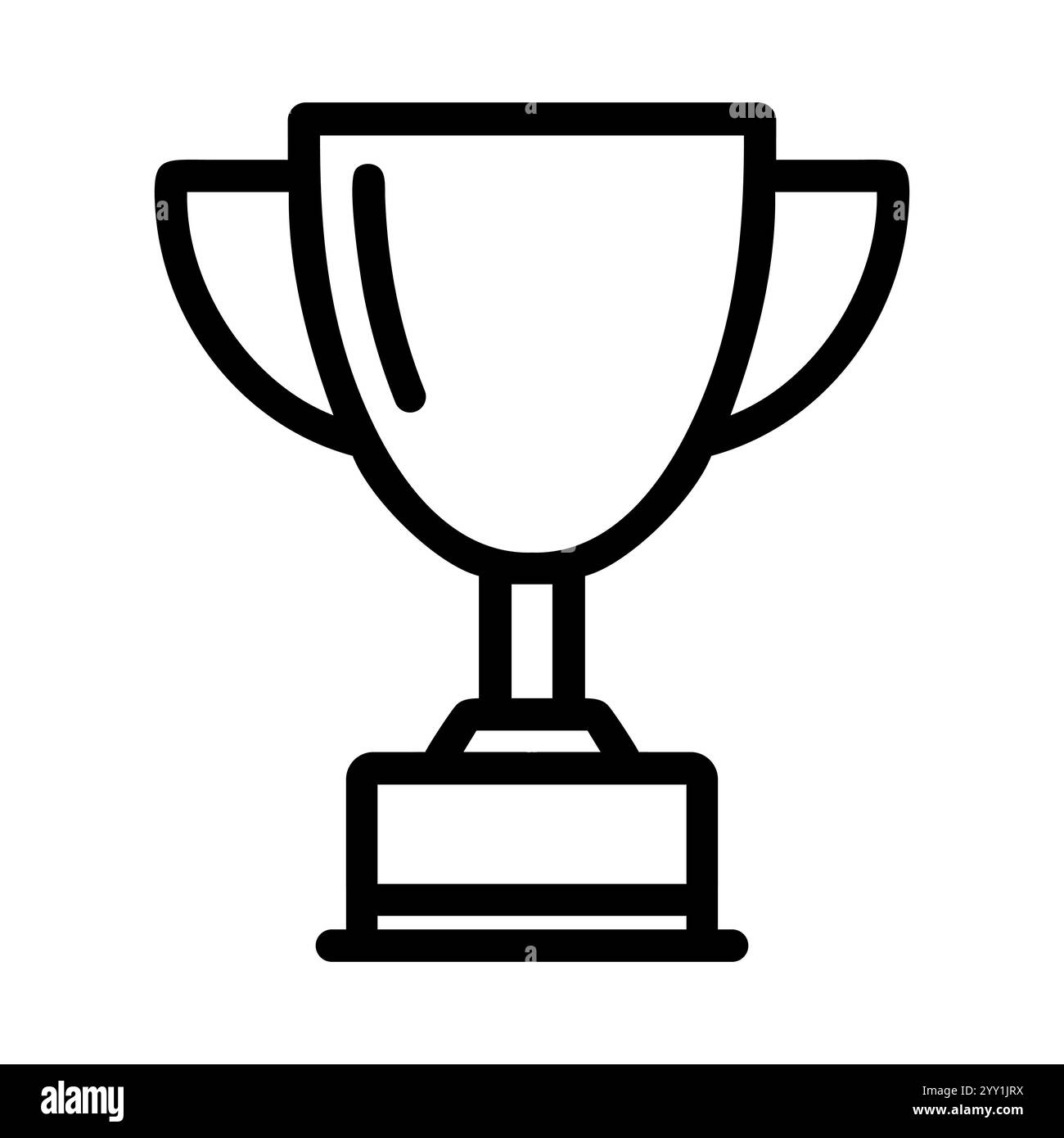 Lineares Symbol für Trophäenbecher. Das Konzept von Sieg, Erfolg und Anerkennung. Vektorabbildung Stock Vektor