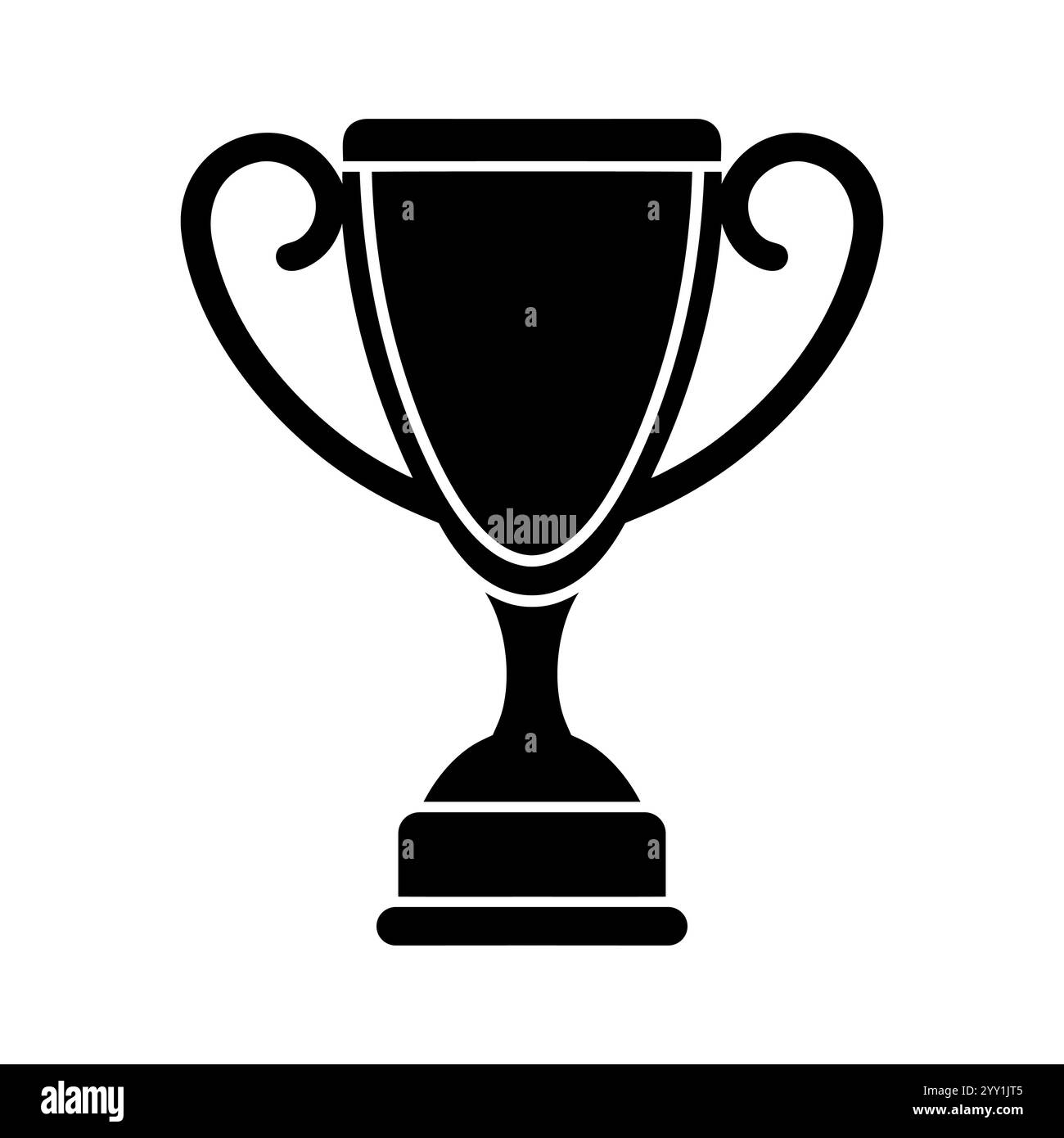 Trophäenbecher-Symbol. Das Konzept von Sieg, Erfolg und Anerkennung. Vektorabbildung Stock Vektor