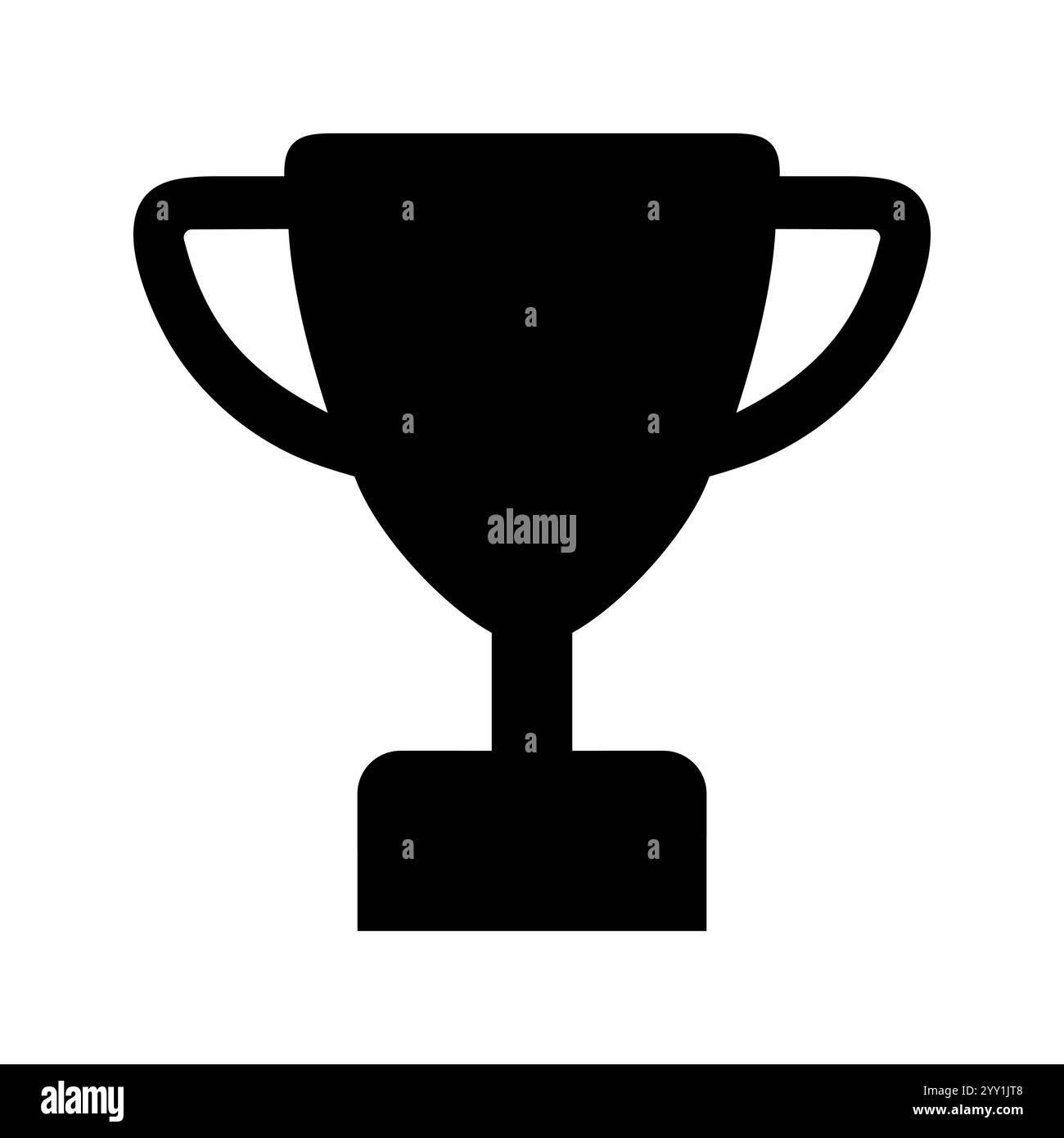 Trophäenbecher-Symbol. Das Konzept von Sieg, Erfolg und Anerkennung. Vektorabbildung Stock Vektor