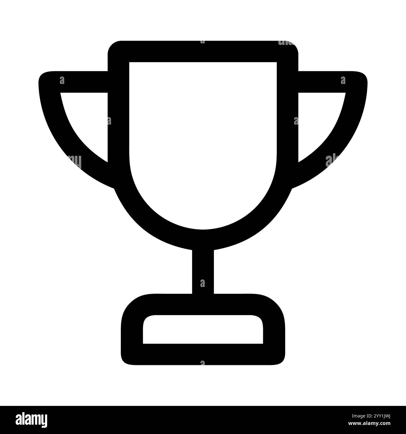 Lineares Symbol für Trophäenbecher. Das Konzept von Sieg, Erfolg und Anerkennung. Vektorabbildung Stock Vektor