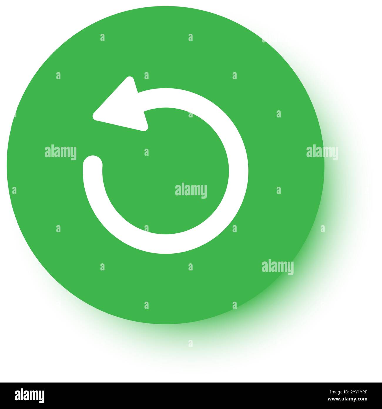 Kreisförmiger Pfeil, der sich gegen den Uhrzeigersinn dreht, symbolisiert eine Aktion zum erneuten Laden oder Aktualisieren, perfekt zur Verbesserung von Webdesign- und Benutzeroberflächenprojekten mit einem Stock Vektor