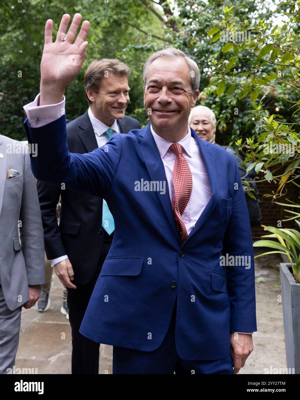 Nigel Farage und Richard Tice bei einer Reform UK-Veranstaltung heute Nachmittag. (C) Belinda Jiao 07598931257 www.belindajiao.com jia.bilin@gmai Stockfoto