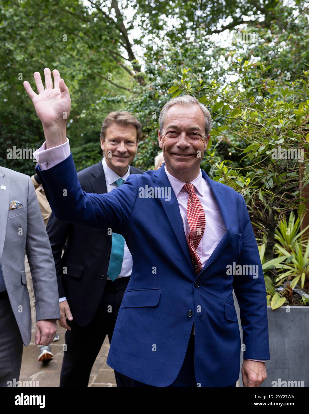 Nigel Farage und Richard Tice bei einer Reform UK-Veranstaltung heute Nachmittag. (C) Belinda Jiao 07598931257 www.belindajiao.com jia.bilin@gmai Stockfoto
