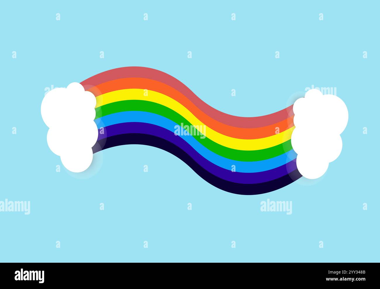 Regenbogenmuster Design, abstrakter Regenbogenbuchstabe für Kinder, Liebe, Familie und Schule Konzept Vektor Illustration Design Stock Vektor