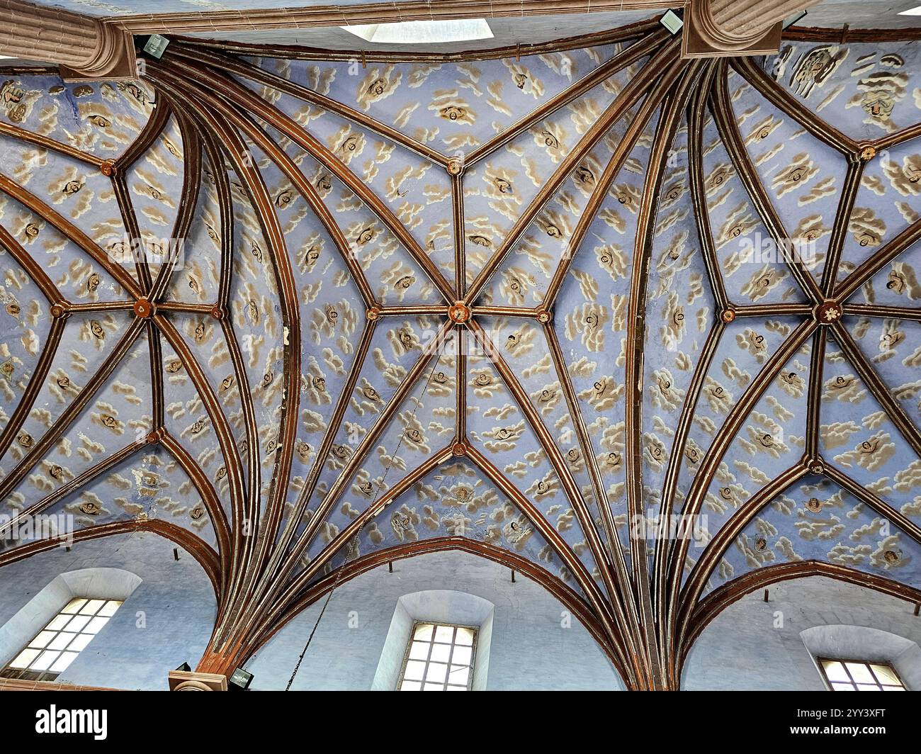 Zempoala, Hidalgo, Mexiko - 14. Februar 2024: Tempel und ehemaliges Kloster von Todos los Santos in der mexikanischen magischen Stadt Zempoala in Hidalgo Stockfoto