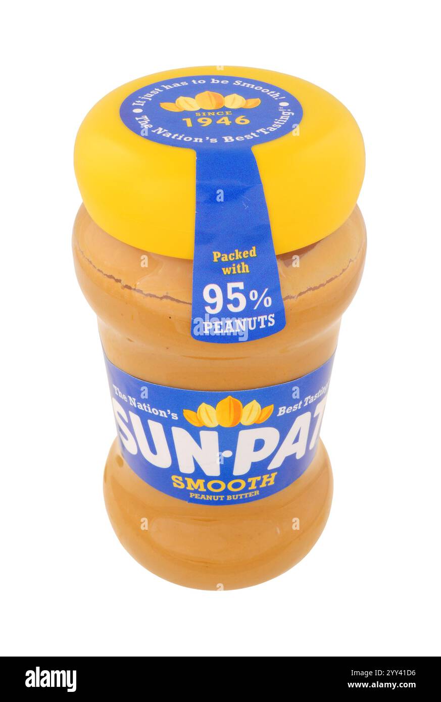 Sun Pat Smooth Erdnussbutter Aufstrich für Vegetarier und Veganer Stockfoto