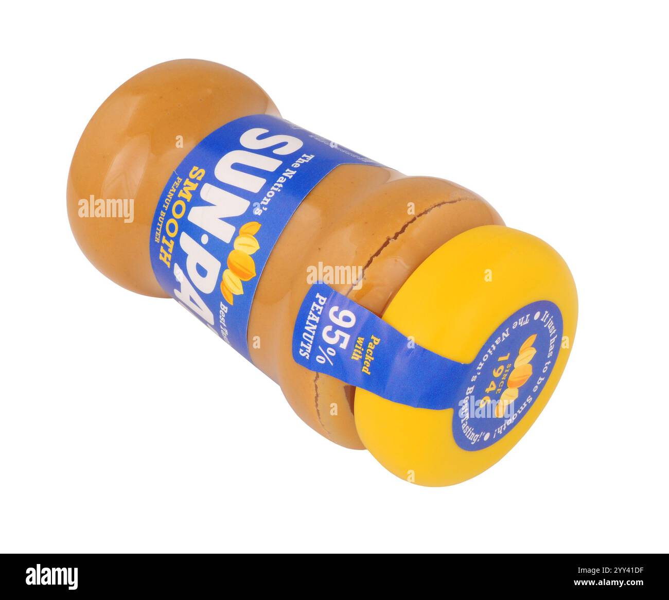 Sun Pat Smooth Erdnussbutter Aufstrich für Vegetarier und Veganer Stockfoto