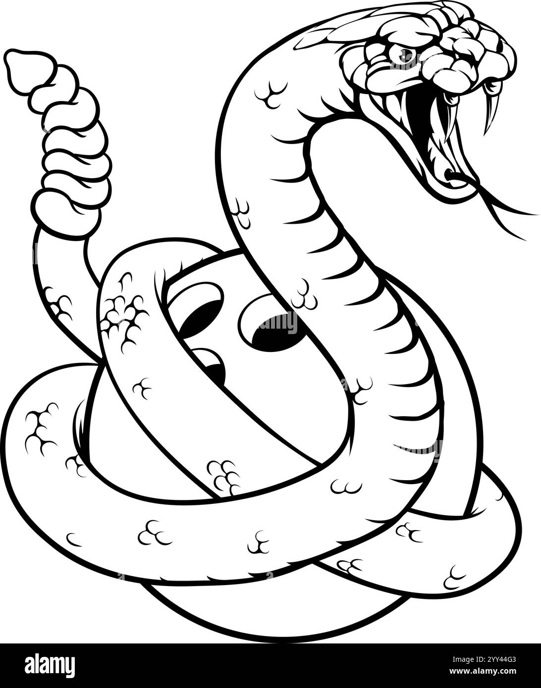 Klapperschlange Bowlingball Tiersport-Maskottchen Stock Vektor