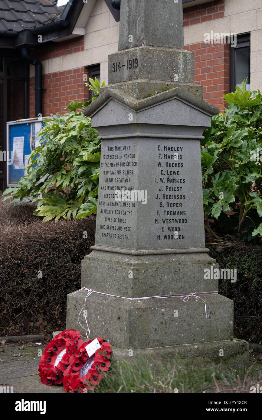 Das Kriegsdenkmal, Central Methodist Church, Blackheath, West Midlands, England, UK Stockfoto