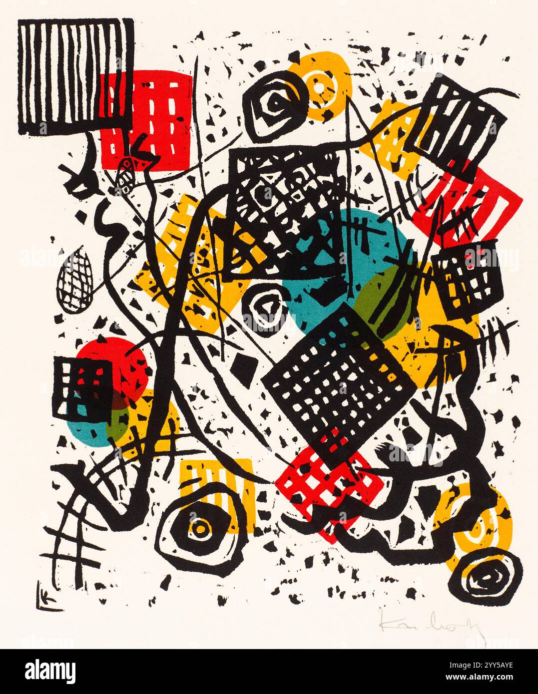 Wassily Kandinsky, kleine Welten V, lithographischer Druck, 1922 Stockfoto