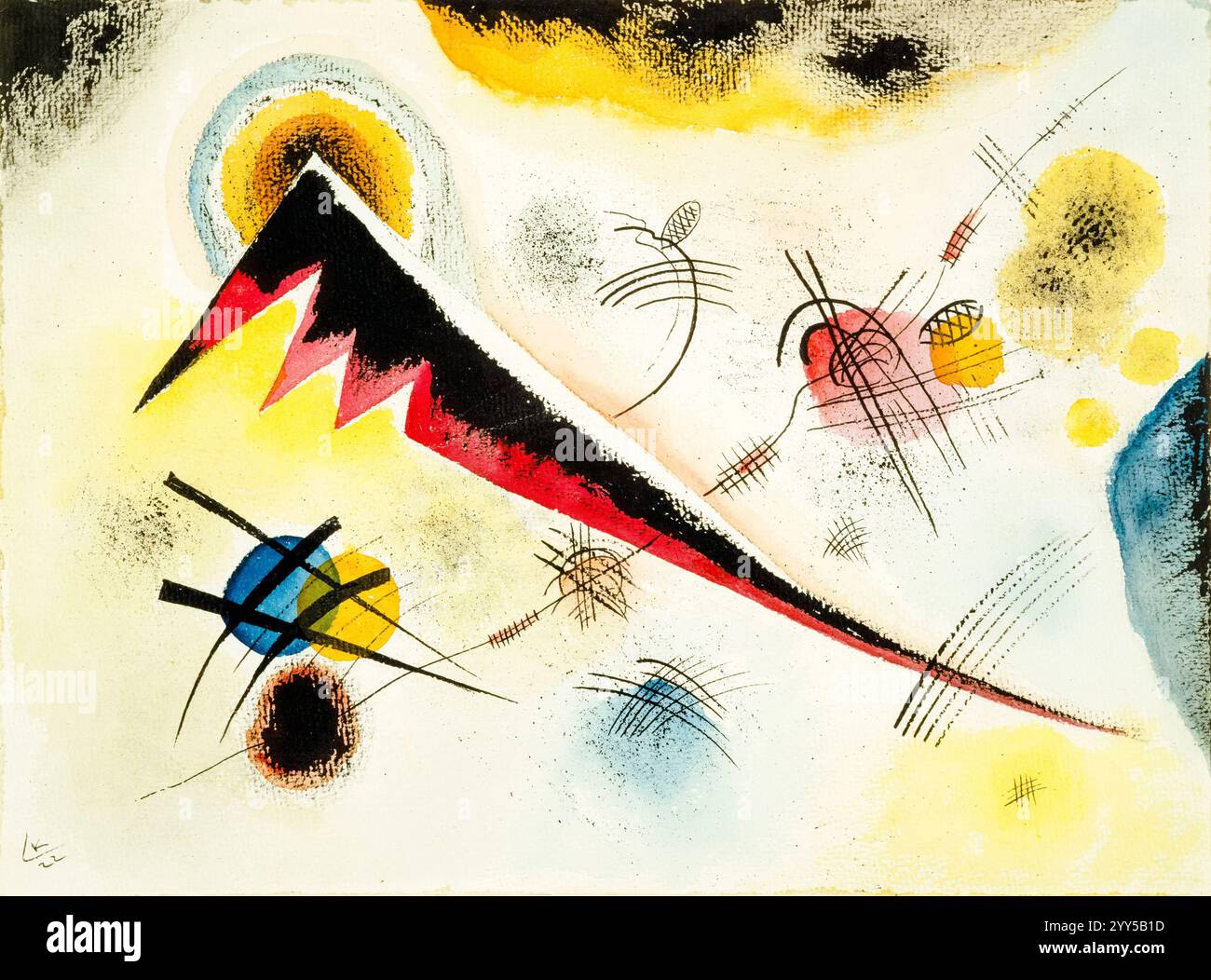 Wassily Kandinsky, Jahresschluss (Jahresschluss), abstrakte Aquarellmalerei über Bleistift und Tusche, 1922 Stockfoto
