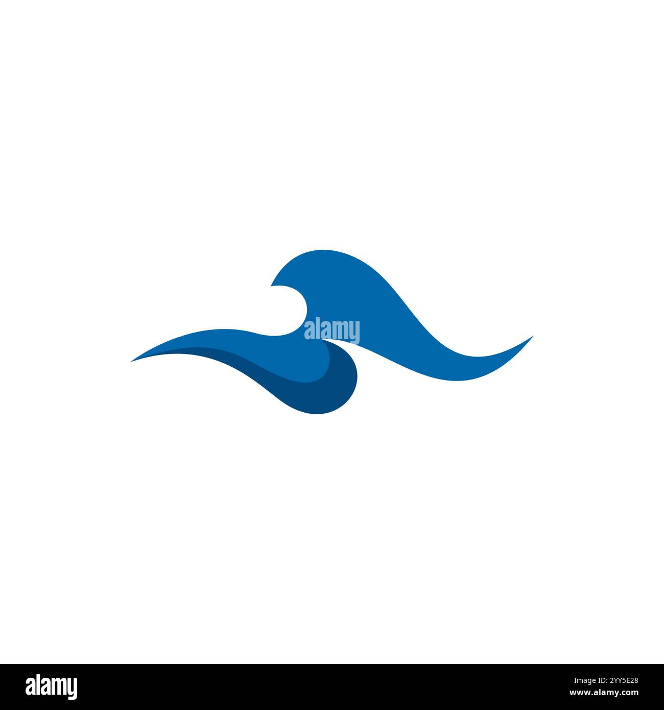 Wave Abstrakte Logo-Vektor-Illustration. Meeressymbol Stock Vektor