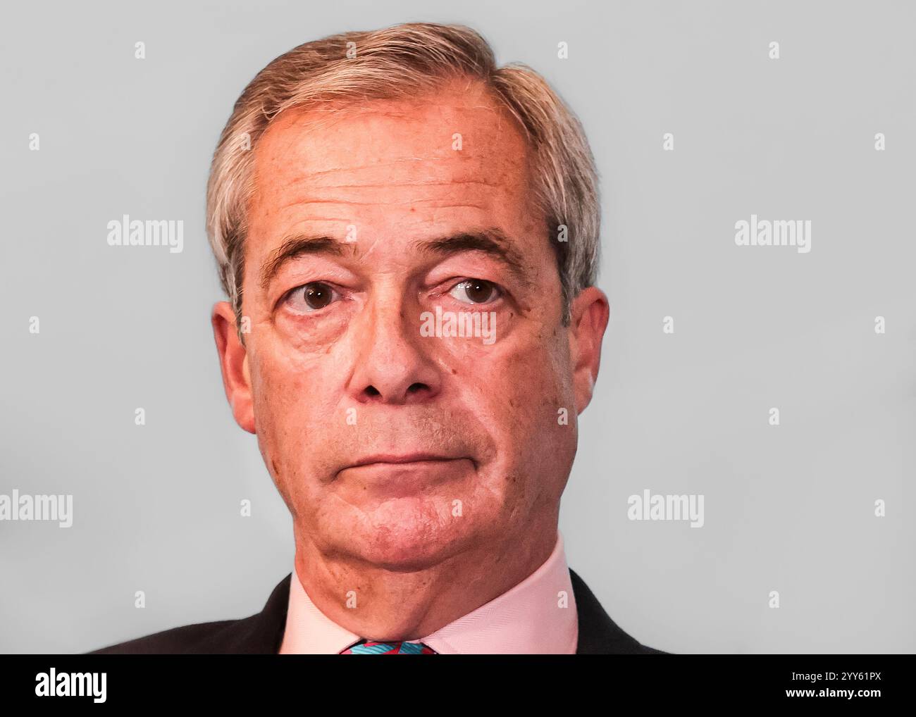 Nigel Farage. Der Gründer der Reform UK Party und Parlamentsabgeordneter Clacton, UK Stockfoto